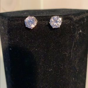 CZ Round Stud Earrings